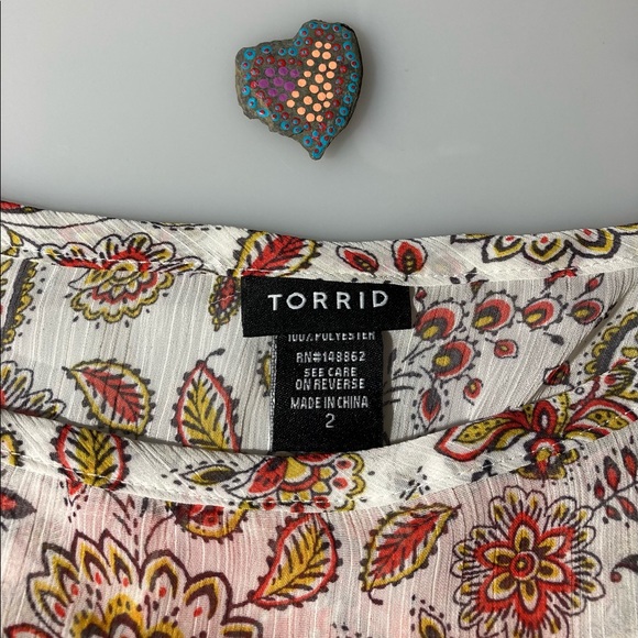 Torrid sheer floral chiffon tank top, super cute! Size 2X - Picture 2 of 5